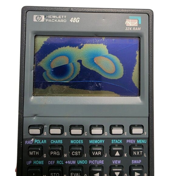 PARTS ONLY HP 48G Graphing Calculator 32K RAM Black Vintage Hewlett Packard READ - Picture 2 of 10